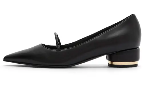 CHARLES&KEITH Pu Block Heel Mary Jane Shoes Women's