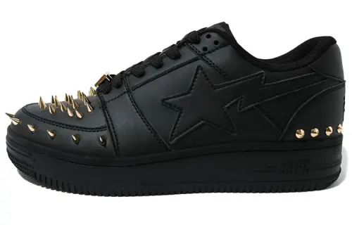 A BATHING APE STA Low Stylish Skateboarding Shoes Unisex Black