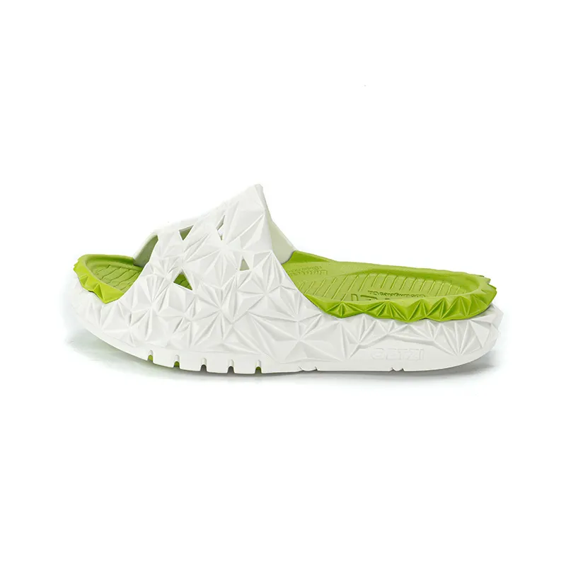 OETZI EVA Odor Resistant Slide Slippers Unisex White & Green