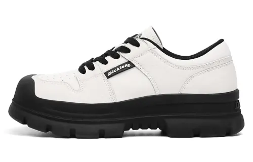 Dickies Cow Split Leather Low top Skateboard Shoes Women's Beige Black