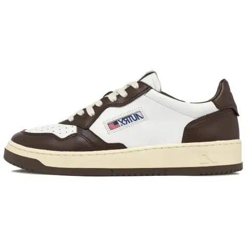 AUTRY Medalist Leather Low top Skateboard Shoes Men's White Umber