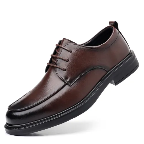 Mulinsen Dress Shoes Men's Low Top Black Tea Brown