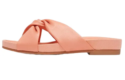 Clarks Leather Stylish Sandal Women's Light Coral Red