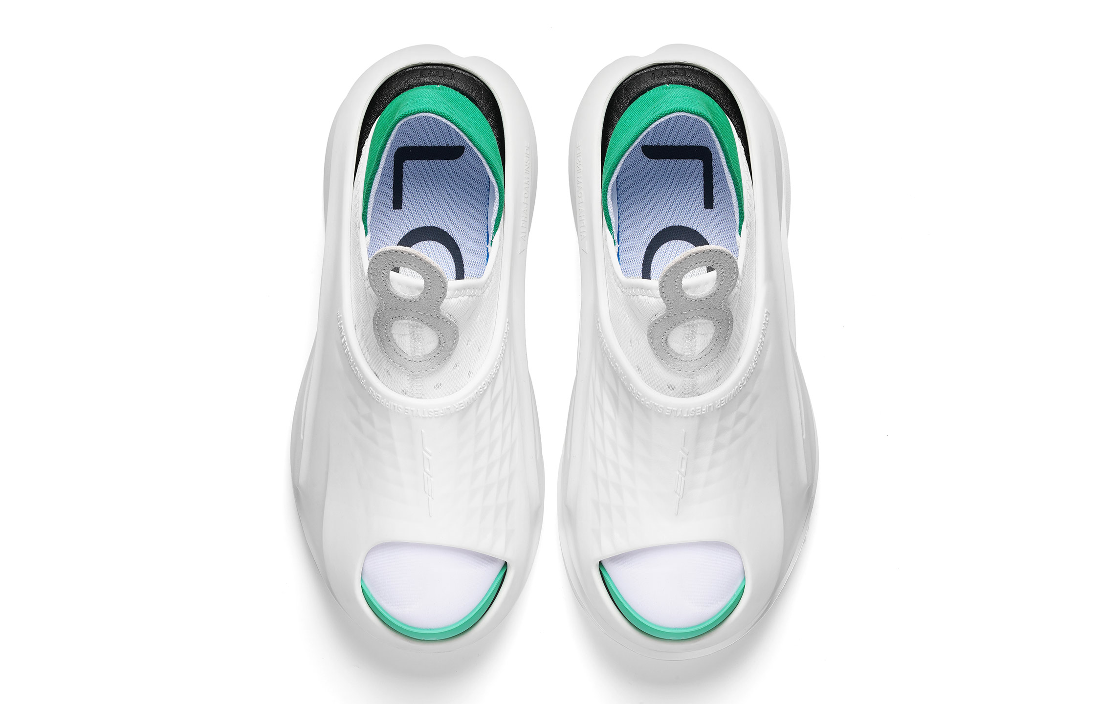 LOXKI Alpha Iteration D Low top Sports Casual Shoes Unisex White Green Tail