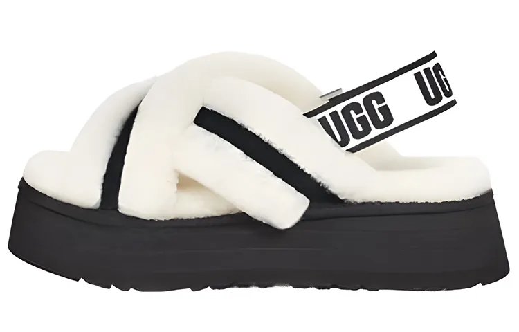 UGG DISCO One Strap Sandals Women's White