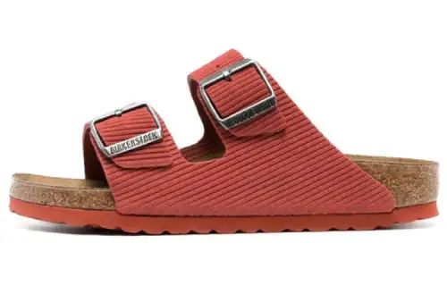 Birkenstock Arizona Embossed Corduroy Suede Sienna Red