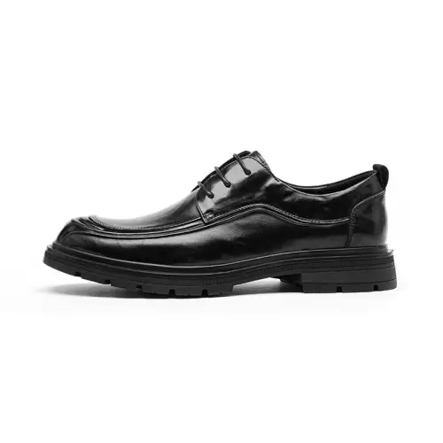 Red Dragonfly cow leather thick sole increased comfort versatile breathable formal leather shoes men's style