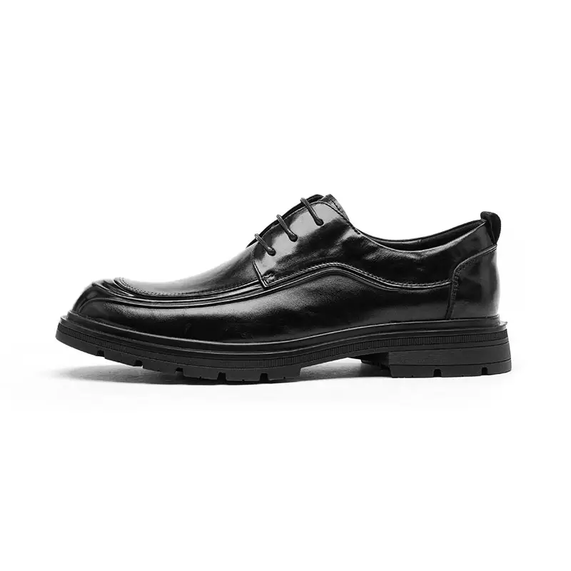 Red Dragonfly cow leather thick sole increased comfort versatile breathable formal leather shoes men's style