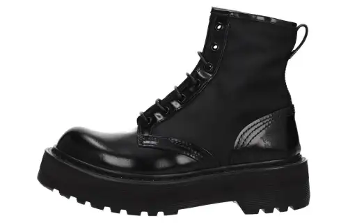 PREMIATA Leather Short Combat Boots 4.5cm Women's Black