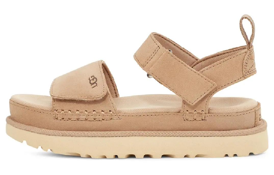UGG Goldenstar Cow Split Leather Stylish Sandal Women's Light Taupe