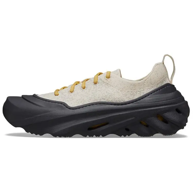 Crocs Slip Resistant Abrasion Resistant Low top Casual Shoes Unisex Beige Black