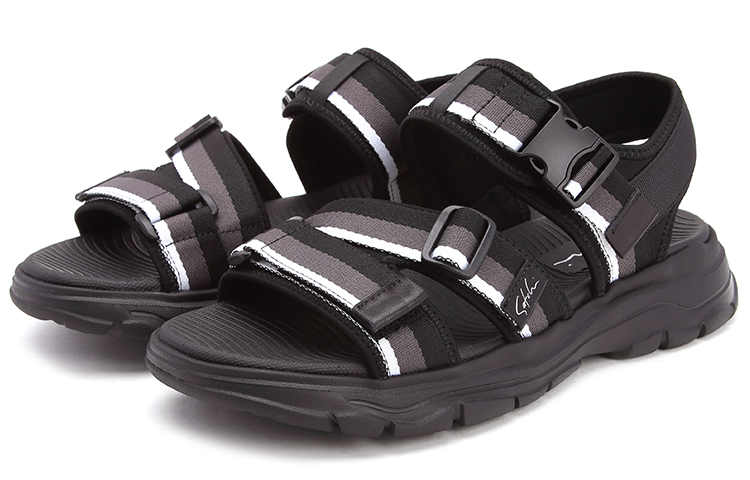 Satchi Fabric Stylish Sandal 3cm Men's Black