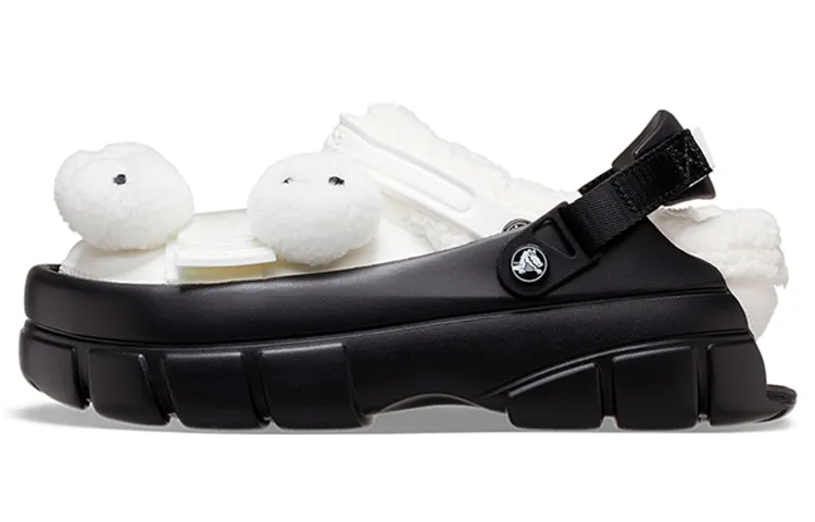 SANKUANZ x Crocs Classic Clog Beach Sandals Unisex Black White