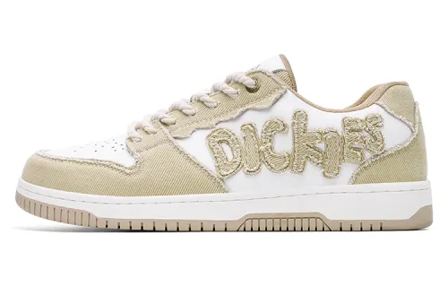 Dickies Patchwork Collection Low top Skateboard Shoes Men's White Khaki