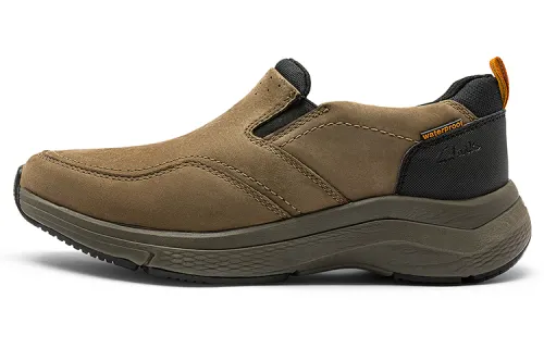 Clarks Casual Leather Shoes Men's Low Top Dark Umber Gray
