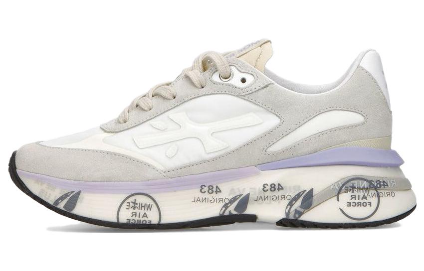 PREMIATA Leather Low top Casual Shoes Women's White Gray