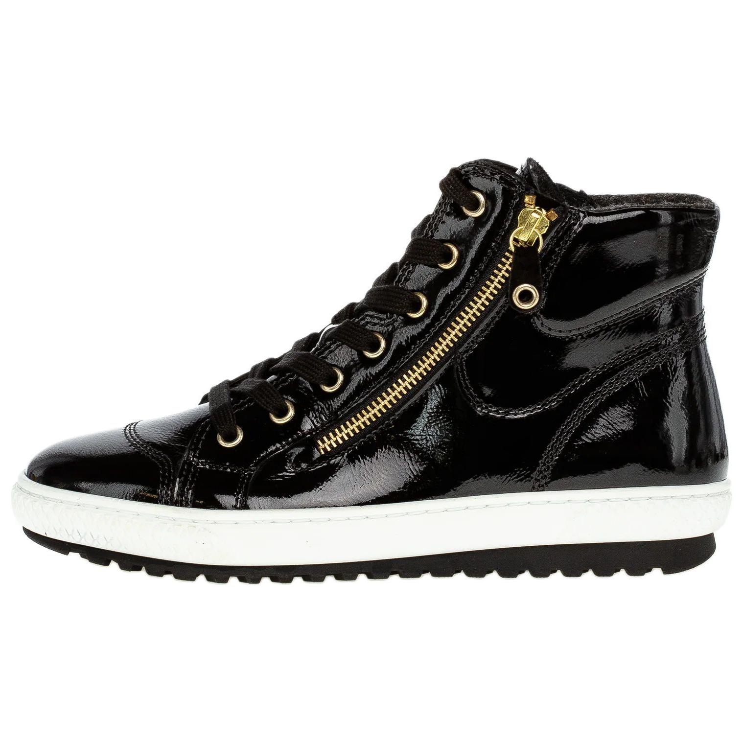 Gabor Patent Leather High top Skateboard Shoes Women's Black