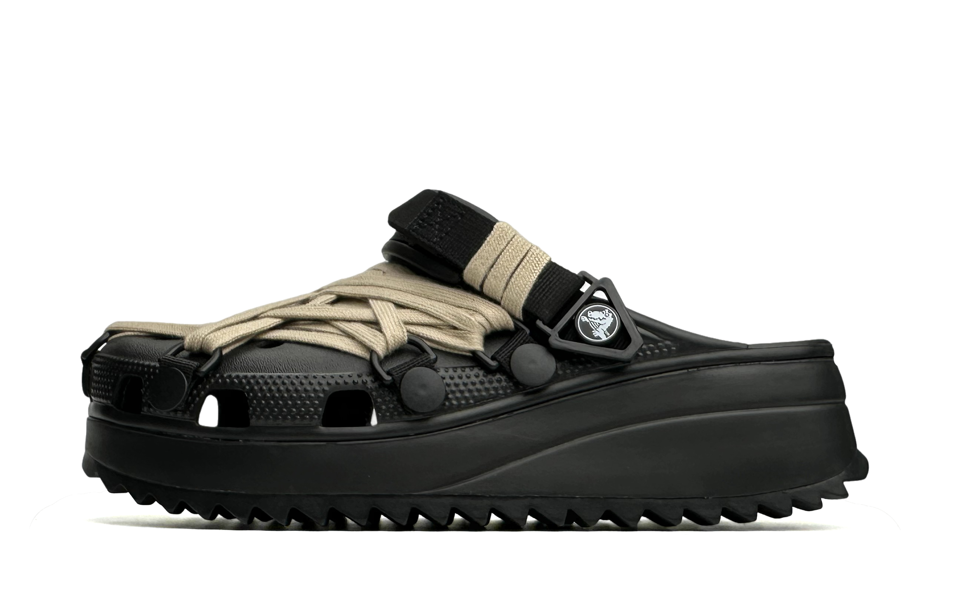 Crocs Classic Hiker Clogs Unisex Black Yellow