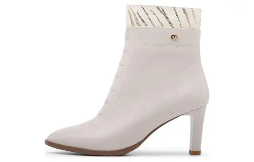 Chrisdien Deny Leather Ankle Boots 7.5cm Women's White