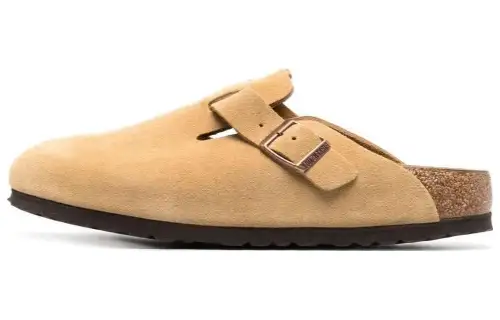 Boston Wmns Birkenstock Suede Leather 'Latte Cream'