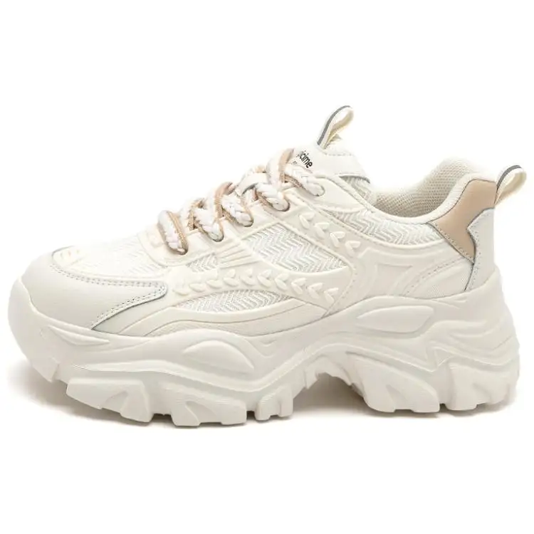 AGSDON Cow Split Leather Low top Chunky Sneakers Unisex