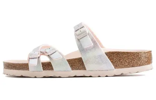 Birkenstock Microfiber Slide Slippers Women's Light Rose