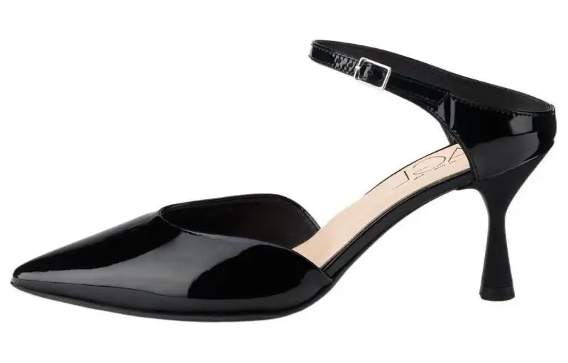 AGL Patent Leather Slim Heel High Heels 7.5cm Women's Black