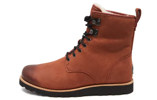 UGG Comfortable Abrasion Resistant Thermal Sheepskin Thermal Abrasion Resistant Coverage Short Snow Boots Men's