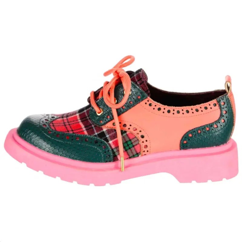 IRREGULAR CHOICE Pu Casual Shoes 3.7cm Women's Green Pink