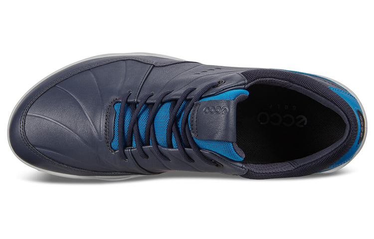 Ecco Leather Cushioning Slip Resistant Cushioning Slip Resistant Low top Golf Shoes Men’s Blue