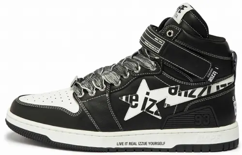Bapesta Izzue x A Bathing Ape Mid 'Black White'