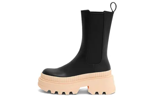 CHARLES&KEITH Pu 21.5cm Chelsea Shoes Women's Pink