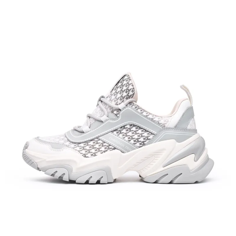 Chrisdien Deny Cow Leather, Textile Low top Chunky Sneakers Women's