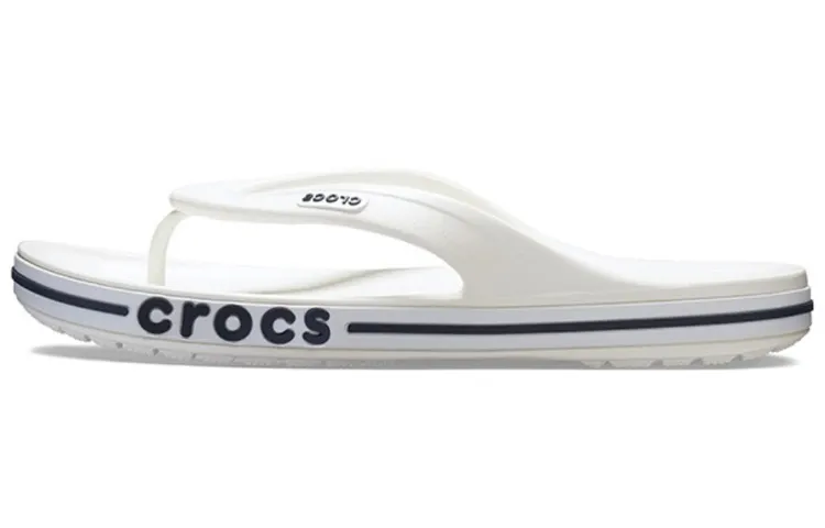 Crocs Bayaband Abrasion Resistant Sports Slippers Unisex White Blue