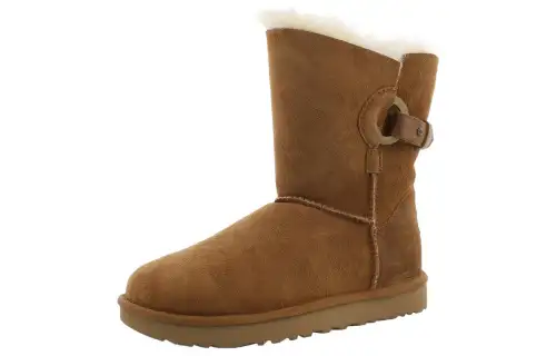 UGG Suede Thermal Short Mid Calf Snow Boots Women's Brown
