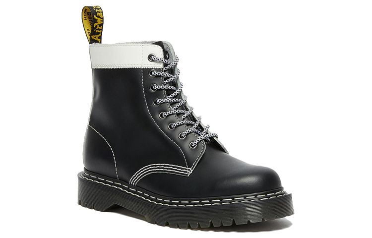 Dr. Martens 1460 Pascal Bex Leather Contrast Lace Up Boots 'Black'