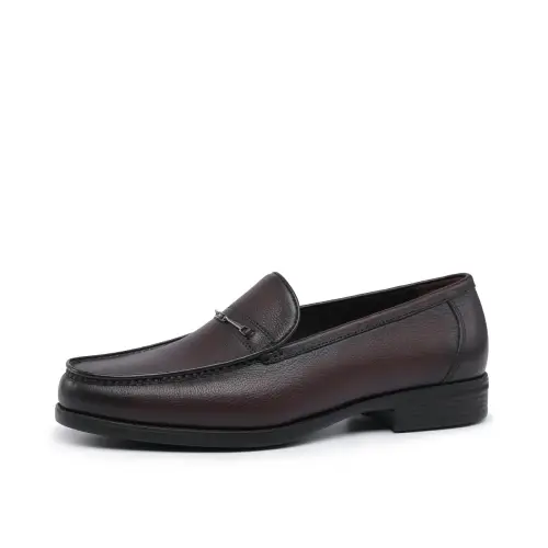 Chrisdien Deny Top Grain Cow Leather Casual Shoes Men's Dark Brown