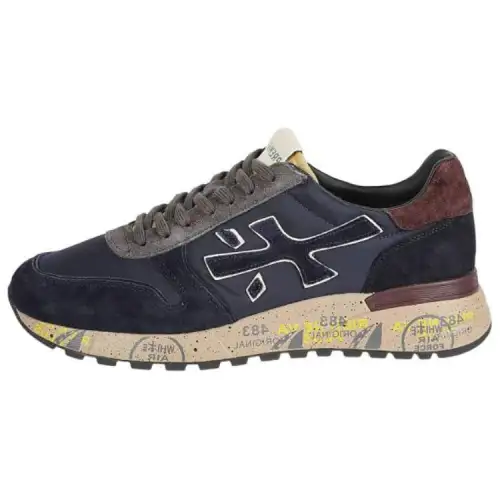 PREMIATA Comfortable Abrasion Resistant Low top Casual Shoes Men's Blue Gray