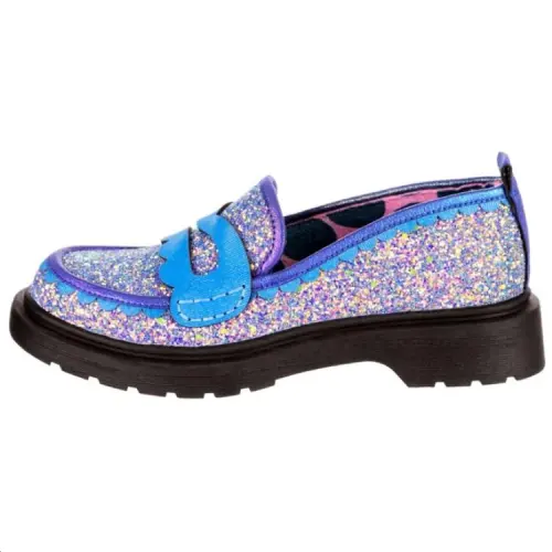 IRREGULAR CHOICE Pu Comfortable Loafers Women's Blue