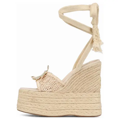 Naked Wolfe Sunkissed One Strap Sandals Women's Beige
