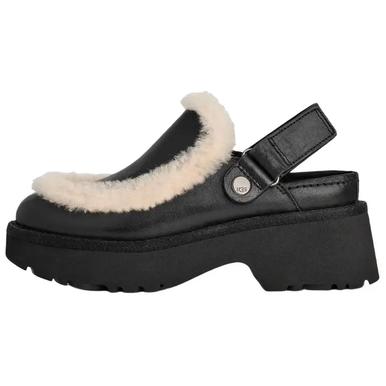 UGG Esmee Cow Leather Casual Shoes 5.1cm Women's Black