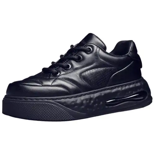 JANE HARLOW Top Grain Cow Leather Low top Casual Shoes Men's Black