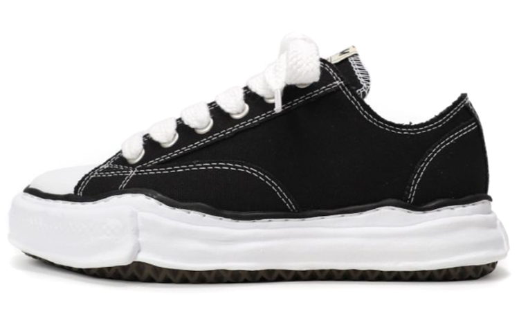 Кеды MIHARA MIHARA YASUHIRO Peterson Og Sole Canvas Low (черно-белые)