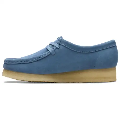 Clarks Suede Comfortable Abrasion Resistant Low top Casual Shoes Women's Blue