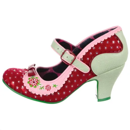 IRREGULAR CHOICE Pu Mary Jane Shoes 7.2cm Women's Red