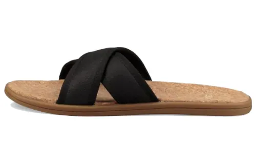 UGG Seaside Slide Cowhide Black Slippers