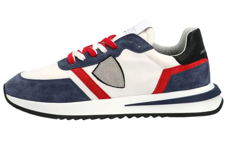 PHILIPPE MODEL Tropez 2.1 Fashion Abrasion Resistant Low top Casual Shoes Men's Blue White Red