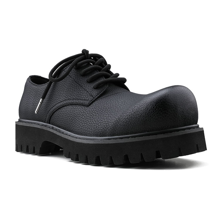 HANQIAORIJI Abyss Collection Cow Split Leather Casual Shoes Men's Black