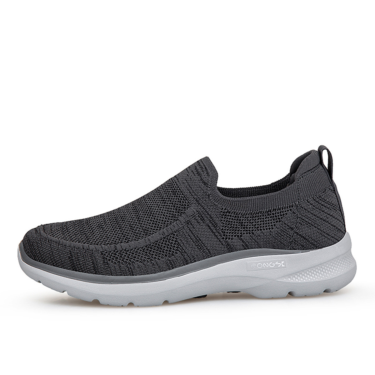 RONGSHI Elderly Shoes Slip Resistant Low top Slip on Men’s