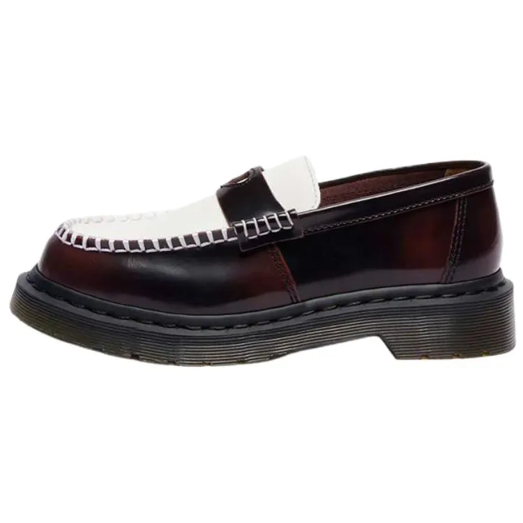 Dr.Martens PENTON HEART Nubuck Loafers Women's Cherry Red